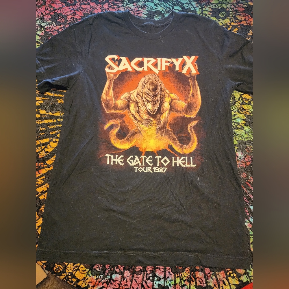 Fright Rags Sacryifyx shirt from 80s cult horror classic The Gate. Size Large.